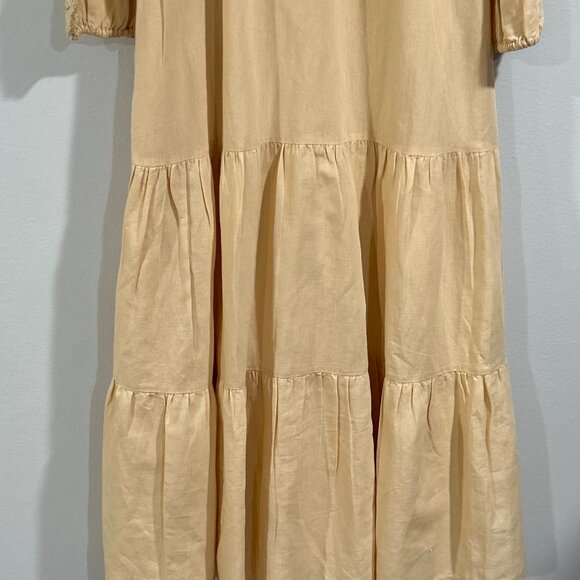 Sezane Mock Neck Long Dress in Neutral Color Size 38/6 - Picture 5 of 10